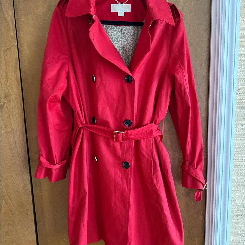 Michael Kors Women's Red Trench Coat
